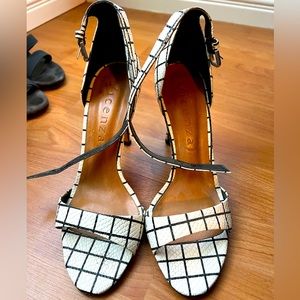 Vicenza black and white heels from Anthropologie